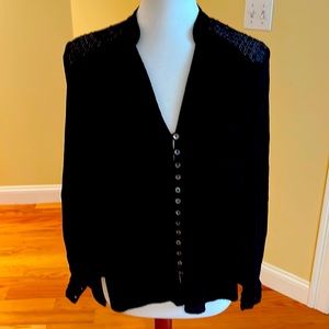 Black and silver top from free people.